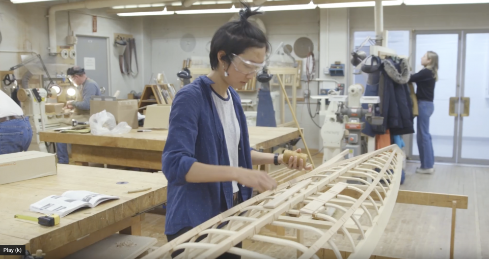 Woodworking Workshops at the Hop - building a canoe